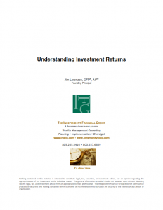 A white and green cover of an investment return