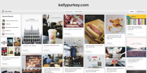 A screen shot of the pinterest page for kelly purkey.