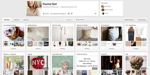 A bunch of pictures are on the pinterest board