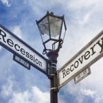 Here's an alt tag for the image: `Recession or recovery: a crossroads`