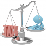 Here's an alt tag for the image: Tax burden outweighing individual.