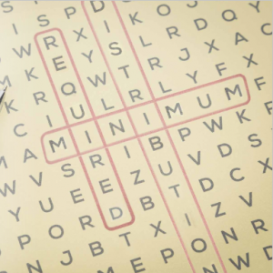 Here's an alt tag for the image: `Minimum word search puzzle`